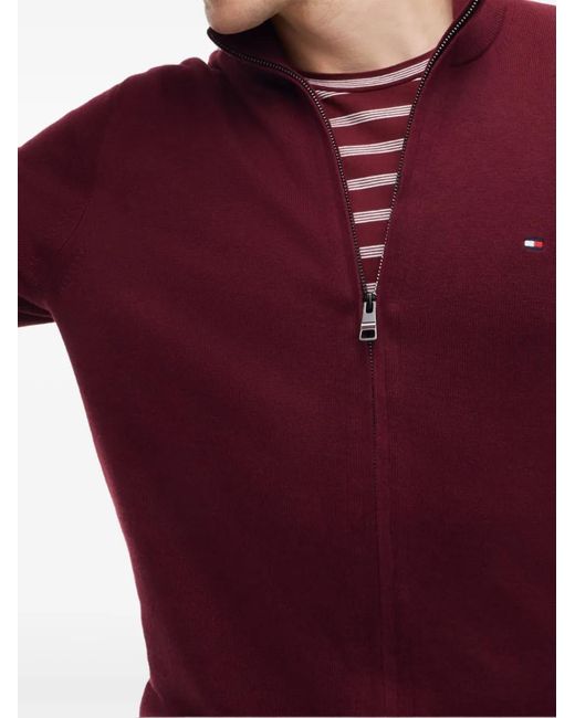 Tommy Hilfiger Logo-Embroidered Zip-Up Cardigan for men