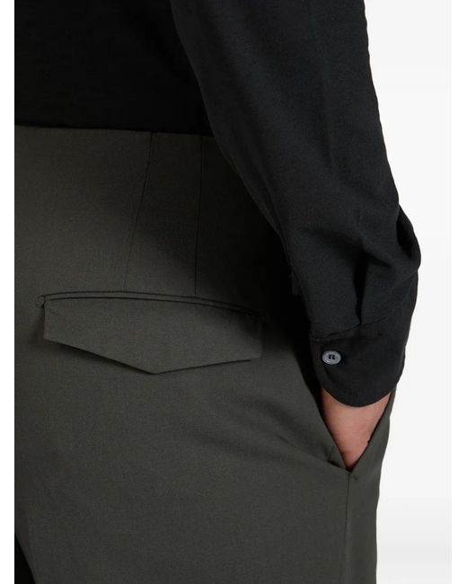 Incotex Gray Pleated Tapered Trousers for men