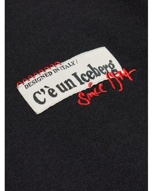 Iceberg Sweater Met Logopatch in het Black voor heren
