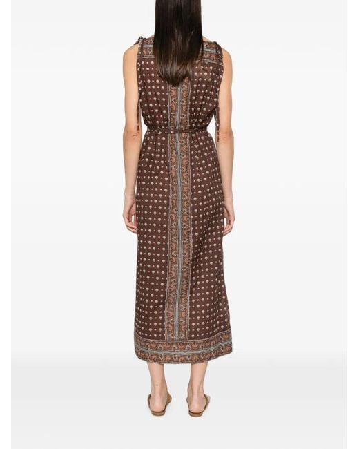 Doen Brown Amarante Midi Dress