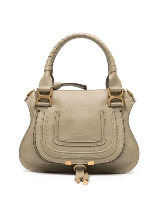 Chloé Metallic Small Marcie Leather Tote Bag