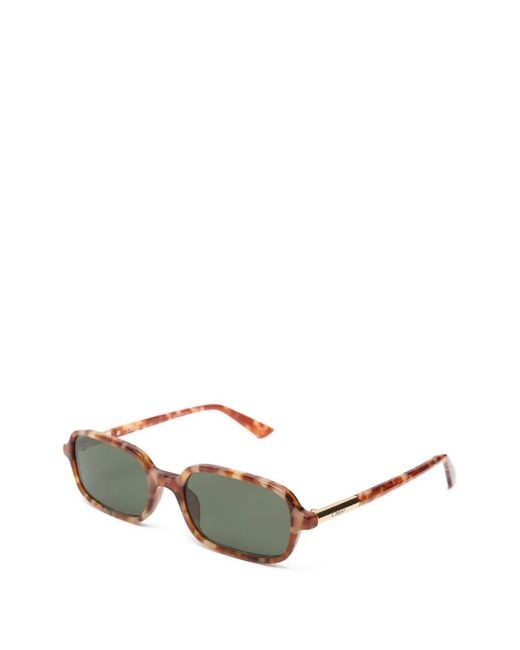 Chloé Green Tortoise Rectangle Sunglasses