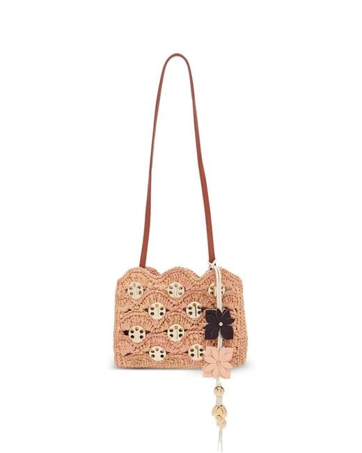 Rabanne Natural Logo-Plaque Raffia Mini Bag