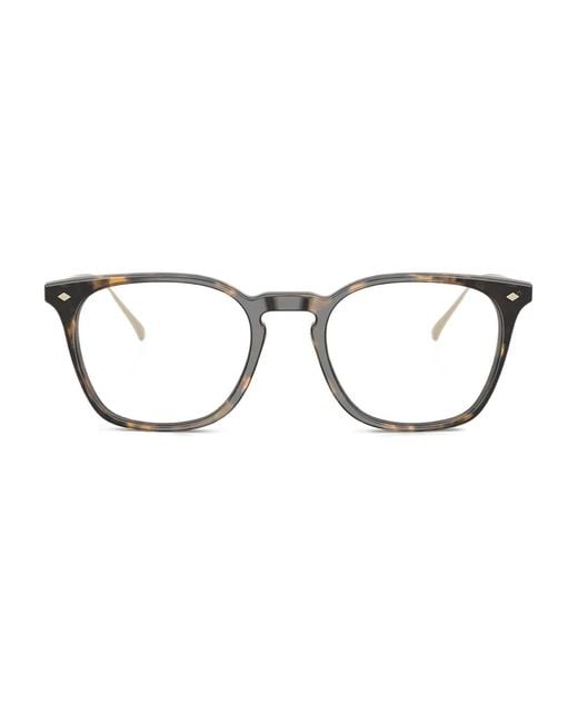 Giorgio Armani Brown Square Glasses for men
