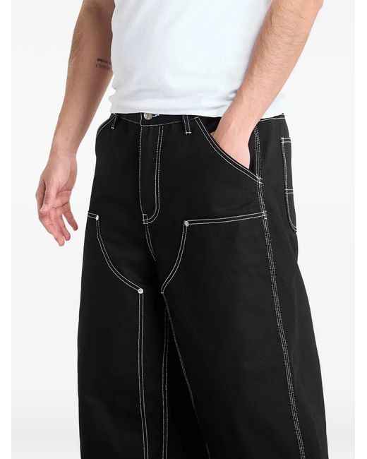 AWAKE NY Black Double-Knee Jorts for men