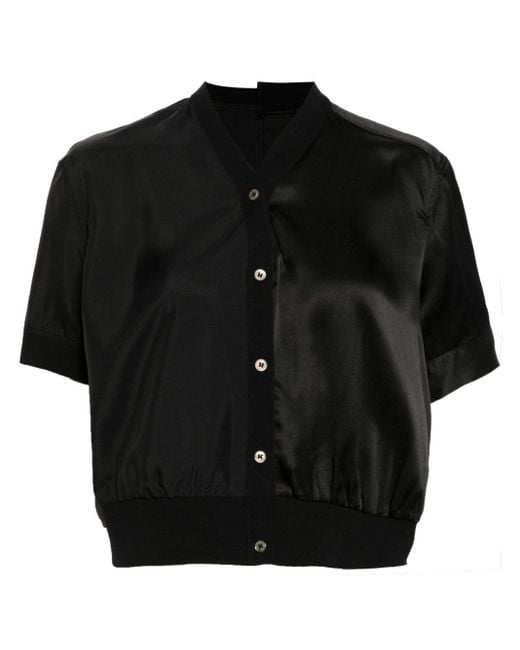 JNBY Vネックシャツ Black