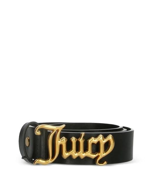 Juicy Couture Black Logo-Buckle Belt