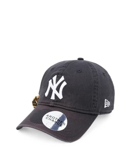 ANOTHER CHANCE Blue Logo-Embroidered Baseball Cap for men