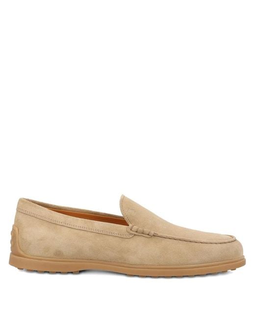 Tod's Natural Suede Flat Shoes for men