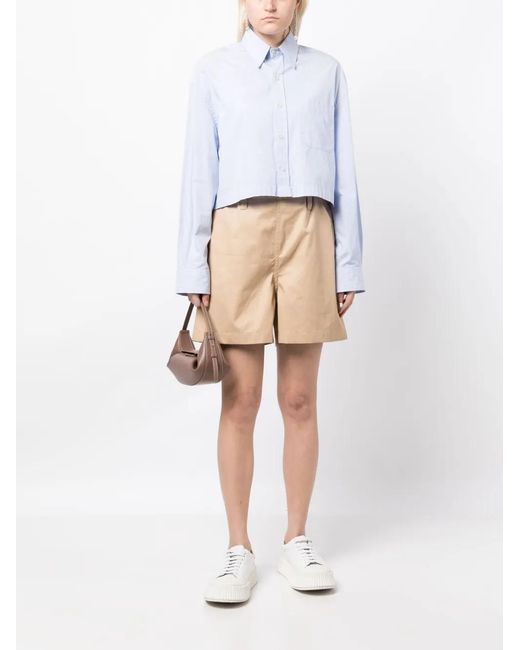 Sofie D'Hoore Natural Elasticated-Waist Cotton Shorts