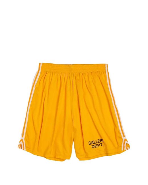 GALLERY DEPT. Yellow Striped Track Shorts for men
