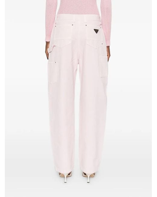 Prada Pink Panel Trousers