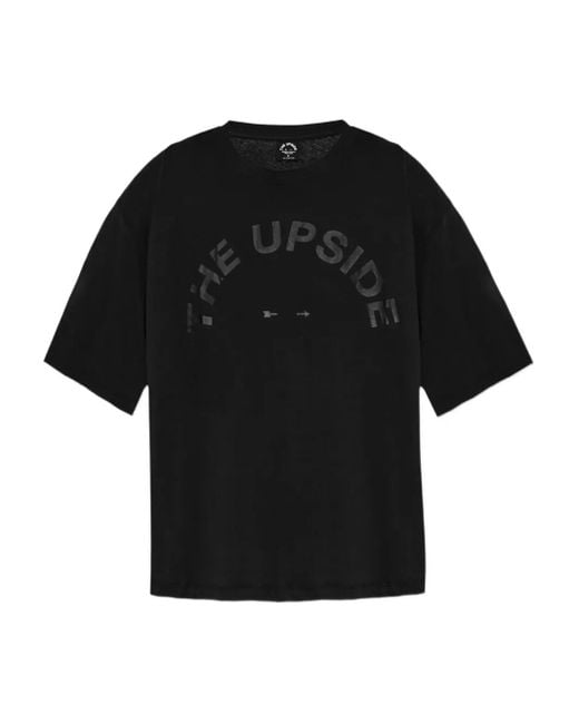 The Upside Black Logo-Print Short-Sleeve T-Shirt