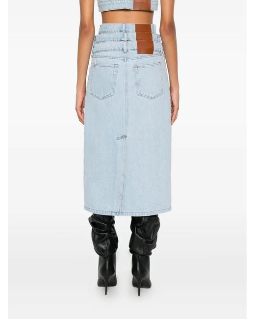 Viktor & Rolf Blue Triple Layer Denim Skirt