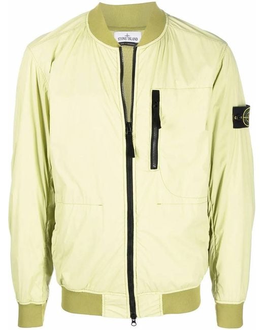 Stone Island Natural Compass-Patch Zip-Up Jacket for men