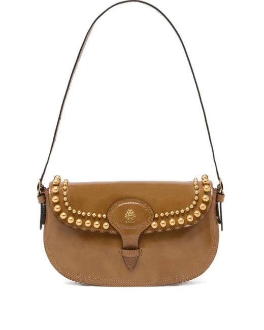 Bally Metallic Small Beckett Leather Shoulder Bag
