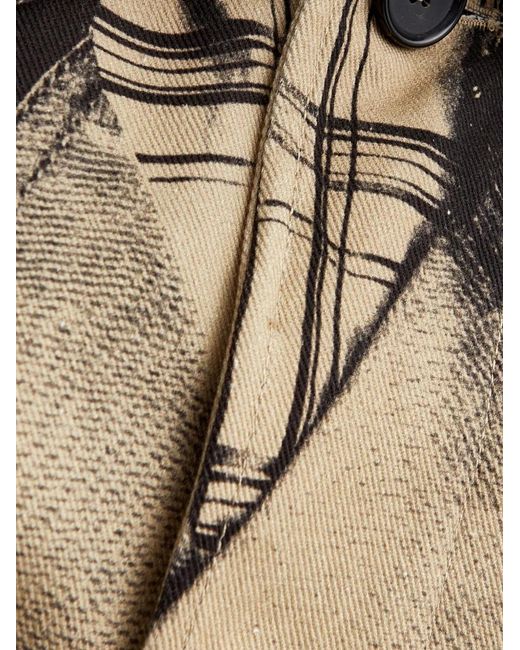 Jean Paul Gaultier Natural Trompe-L'Oeil Belted Trench Coat