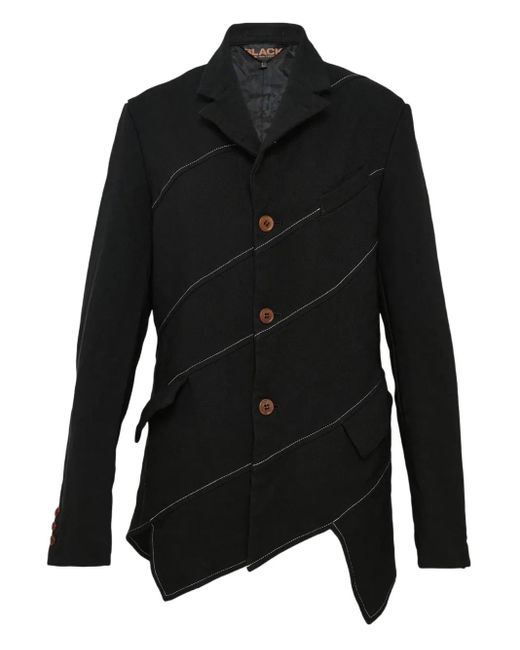 COMME DES GARÇON BLACK Black Asymmetric-Hem Blazer