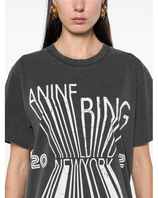 Anine Bing Black Colby Bing New York T-shirt