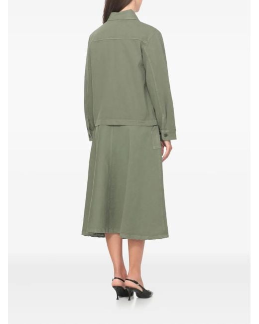 A.P.C. Green Button-Fastening Patch-Pocket Shirt