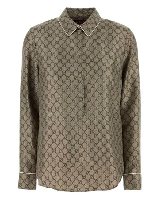 Gucci シルクシャツ Natural