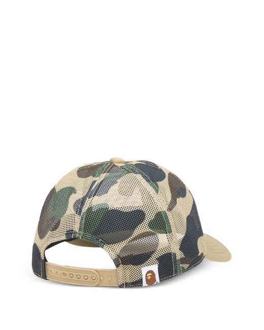 A Bathing Ape Natural Logo-Patch Baseball Cap