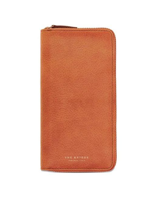 The Bridge Orange Portefeuille En Cuir À Fermeture Zippée for men