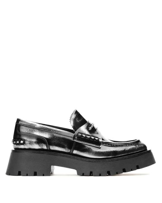 Alexander Wang Loafers Met Logoplakkaat En Zool in het Black