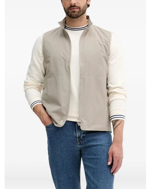 メンズ Barbour ジップアップ ノースリーブジャケット Gray