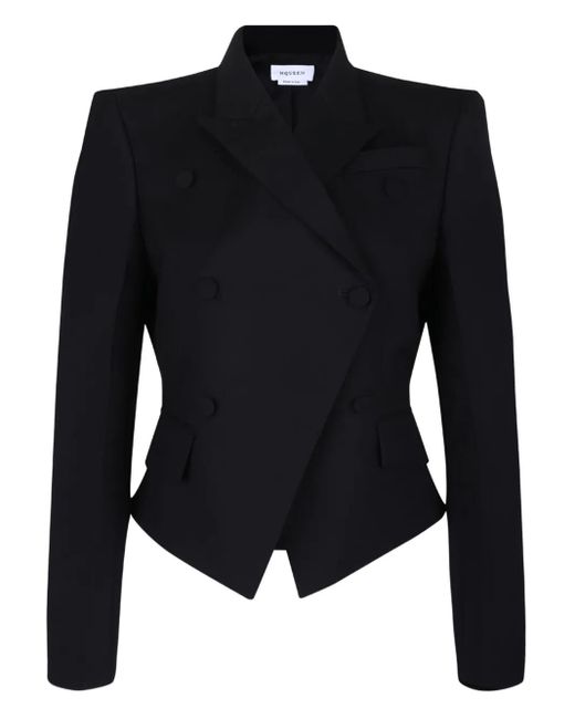 Blazer de lana Alexander McQueen de color Black