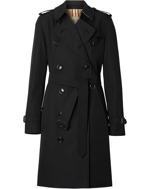 Burberry Black The Mid-length Kensington Heritage Trench Coat