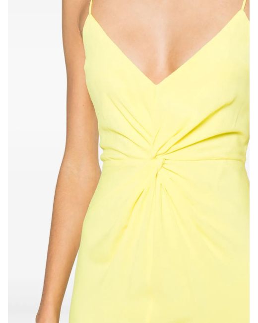 MSGM ノットディテール ロングドレス Yellow
