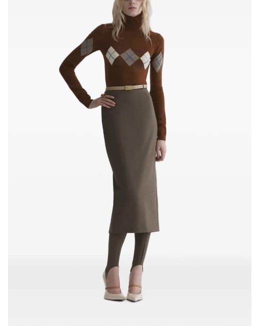 Mugler Brown Argile Top