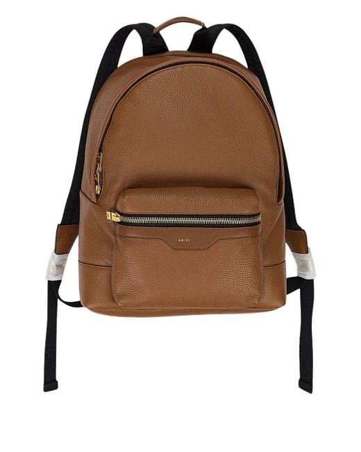 Amiri Pebbled nappa backpack in Brown für Herren