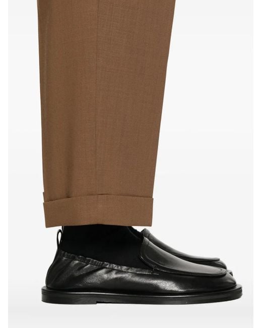 AMI Geplooide Broek in het Natural voor heren