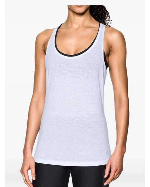 Under Armour White Skyward Racerback Tank Top