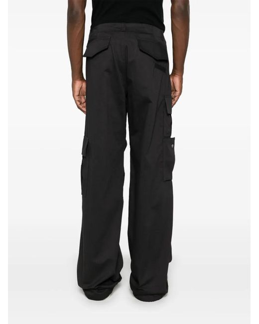 Rhude Black Wide Trousers for men