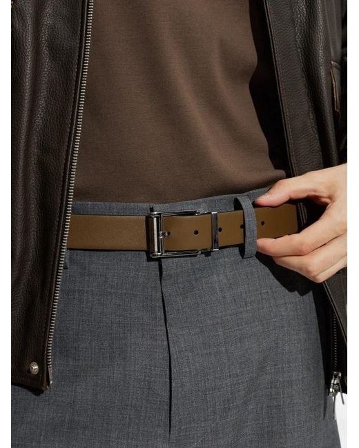 Ferragamo White Reversible And Adjustable Belt for men