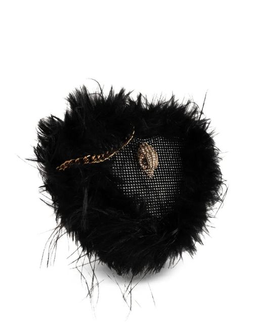 Kurt Geiger Black Kensington Heart Chain-Strap Cross Body Bag