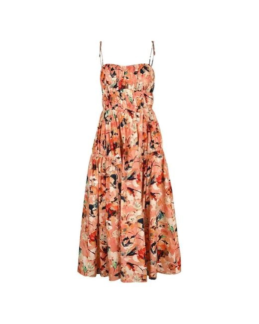 Ulla Johnson White Vidri Floral-Print Dress