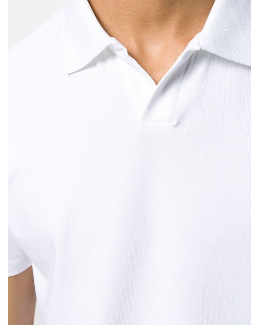 buttonless polo shirt