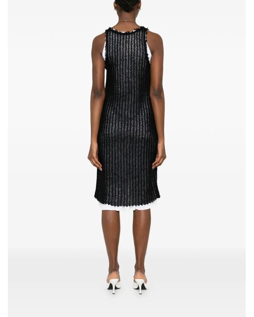 Totême Black Mohair Knit Tank Dress