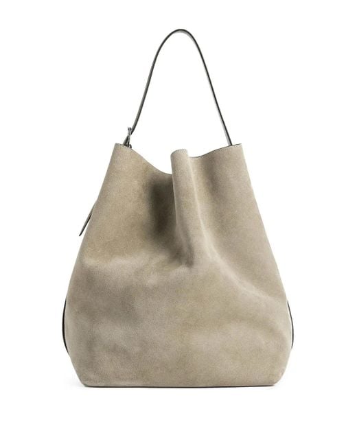 Totême Natural Belted Suede Tote