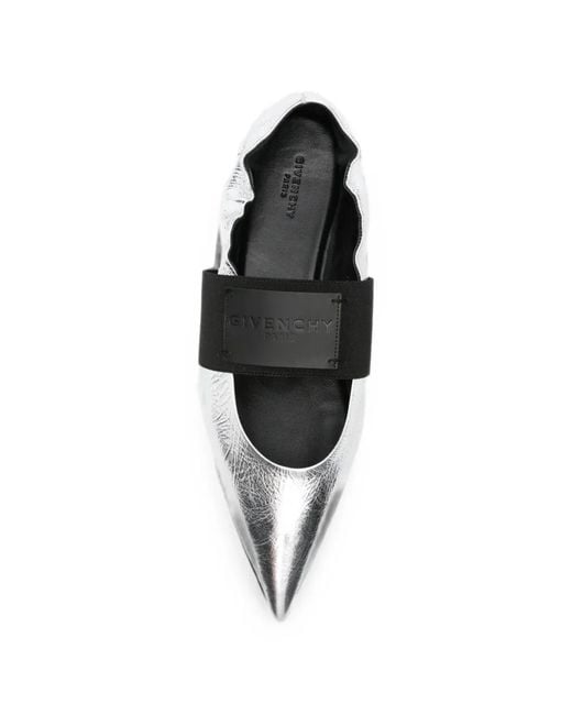 Givenchy White Crush Ballerinas Mit Logo-Patch
