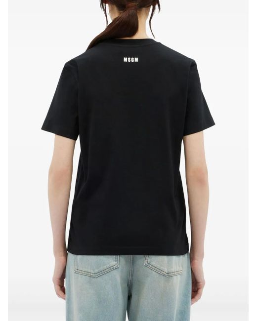 MSGM プリント Tシャツ Black
