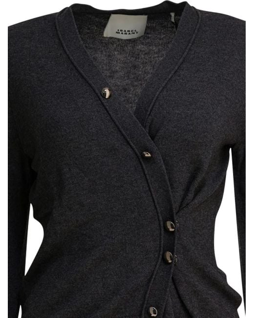 Cardigan Carline Con Scollo A V di Isabel Marant in Black