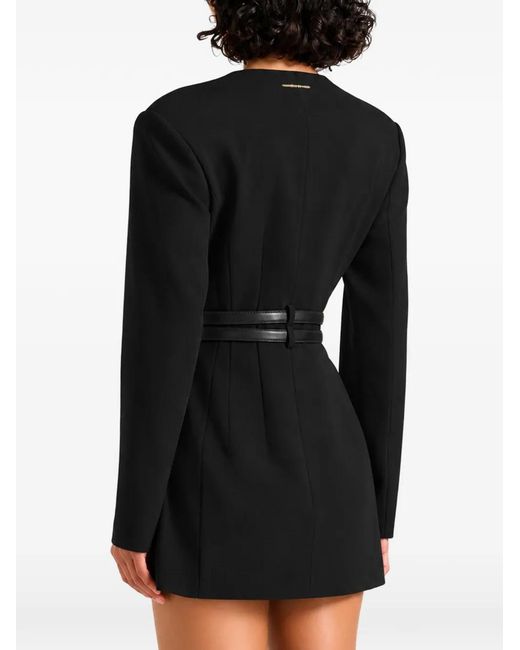Manière De Voir Black Sierra Double-Breasted Belted Blazer Dress