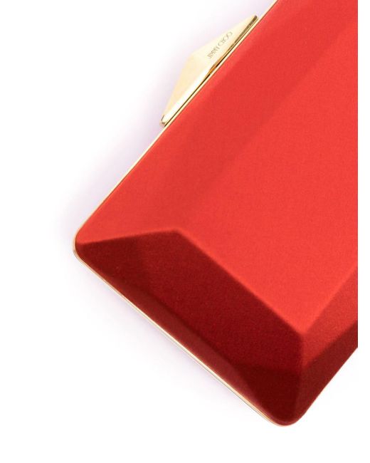 Jimmy Choo Diamond Box Clutch in het Red