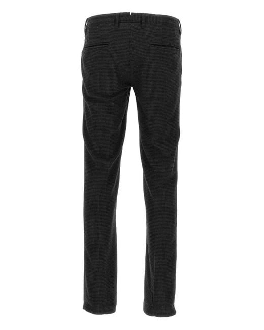 Incotex Black Patterned Trousers for men
