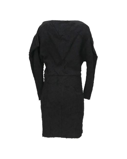 Tom Ford Black Patchwork-Effect Textured-Finish Mini Dress
